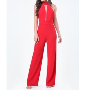 Deep Plunge Halter Jumpsuit